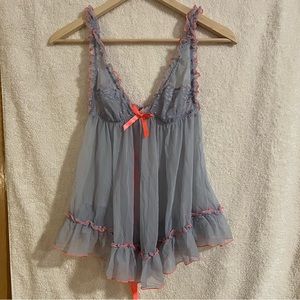 Victoria Secret Ruffle Lingerie Set with Ribbons size Small